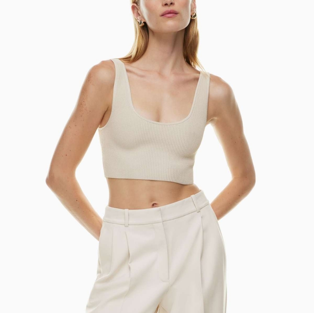 BabatonSculpt Knit Scoopneck Cropped Tank
